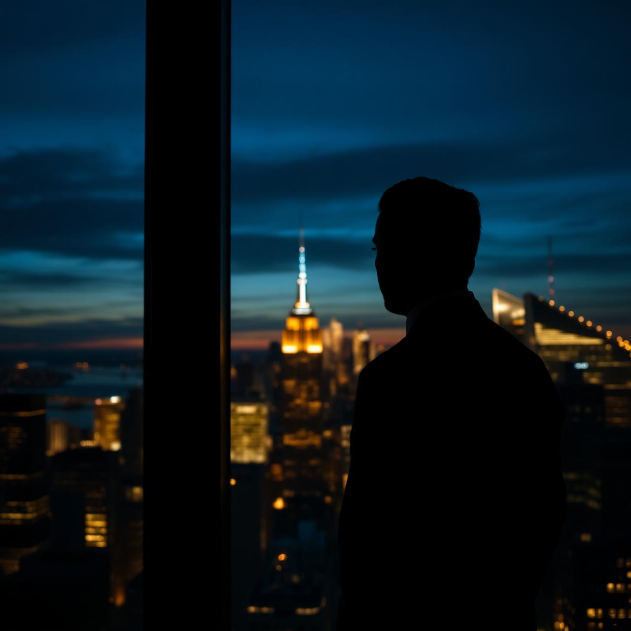 Entrepreneur regardant Manhattan